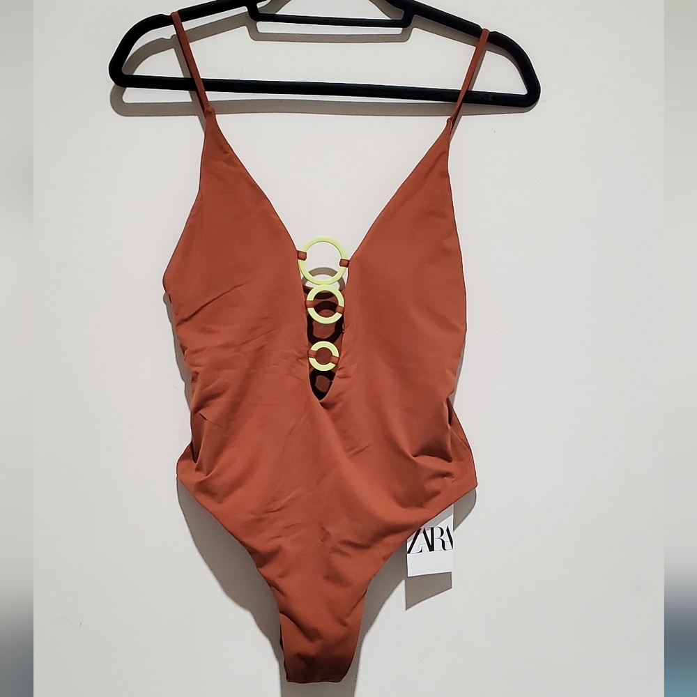 ZARA GEOMETRIC PIECE SWIMSUIT SIZE S - Picture 4 of 6